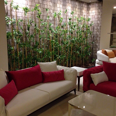 Interior decoration with bamboo