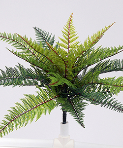 45CM UV LEATHER FERN BUSH